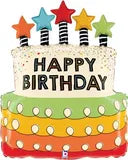 Cake and Candles Supershape Foil Balloon