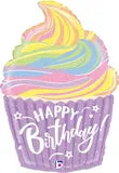 Pastel Cupcake Supershape Foil Balloon