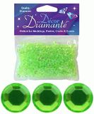 6mm Décor Diamante Diamonds Lime Green