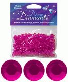 6mm Décor Diamante Diamonds Cerise Pink