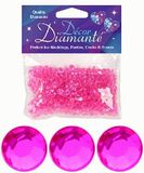6mm Décor Diamante Diamonds Hot Pink