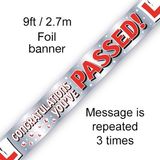 Congratulations on Passing Driving Test Banner