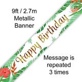 Happy Birthday Tropical Banner