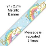 Baby Boy Rainbow Banner