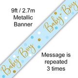 Baby Boy Dots Banner