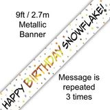 Happy Banner Snowflake Banner