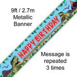 Happy Banner Jurassic Dinosaur Banner