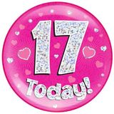 17 Today Holographic Pink Badge Jumbo