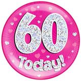 60 Today Holographic Pink Badge Jumbo