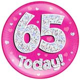 65 Today Holographic Pink Badge Jumbo