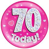 70 Today Holographic Pink Badge Jumbo