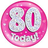 80 Today Holographic Pink Badge Jumbo