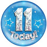 11 Today Holographic Blue Badge Jumbo