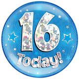 16 Today Holographic Blue Badge Jumbo