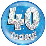 40 Today Holographic Blue Badge Jumbo