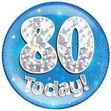 80 Today Holographic Blue Badge Jumbo