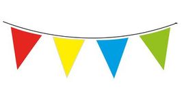 Plain Multi Coloured Waterproof Bunting