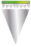 Plain Silver Metallic Bunting