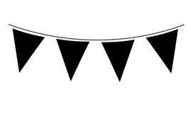 Plain Black Waterproof Bunting