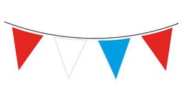 Plain Red/White/Blue Waterproof Bunting