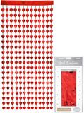 Heart Shimmer Foil Door Curtain