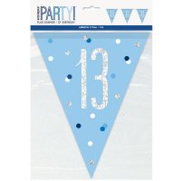 Happy 13th Birthday Glitz Blue Bunting