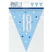 Happy 18th Birthday Glitz Blue Bunting