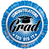 Congratulations Grad Blue 18" Foil Balloon