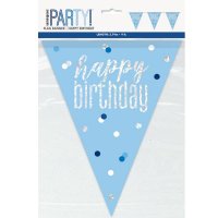 Happy Birthday Glitz Blue Bunting