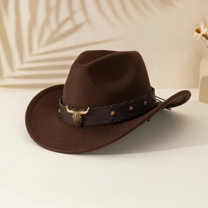 Cowboy Hat Texan Deluxe Dark Brown