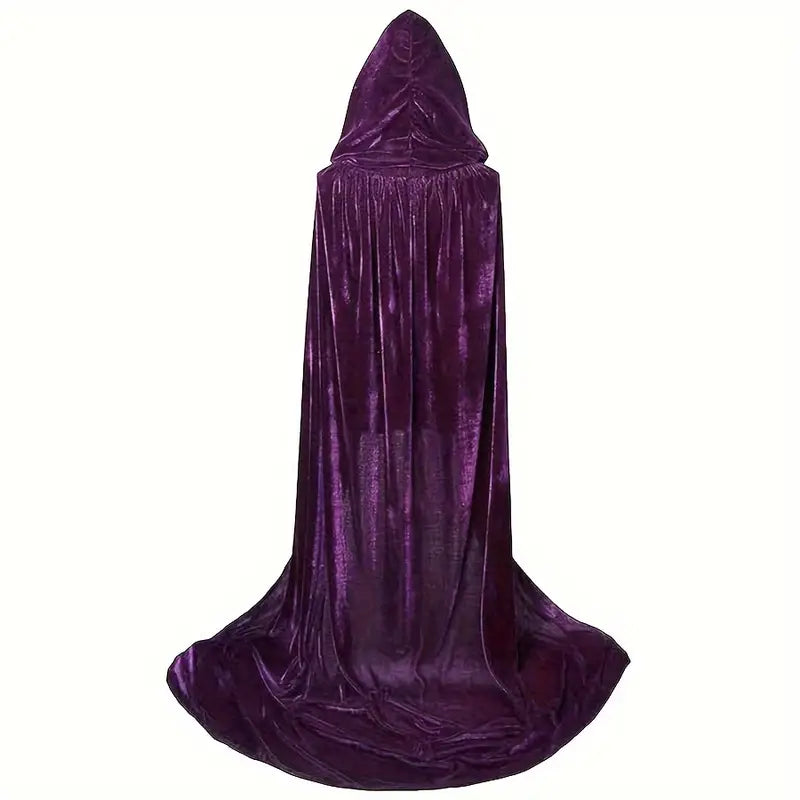 Adult Velvet Hooded Cape Purple