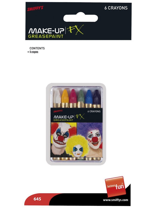 Greasepaint 6 Colour Make up Crayons
