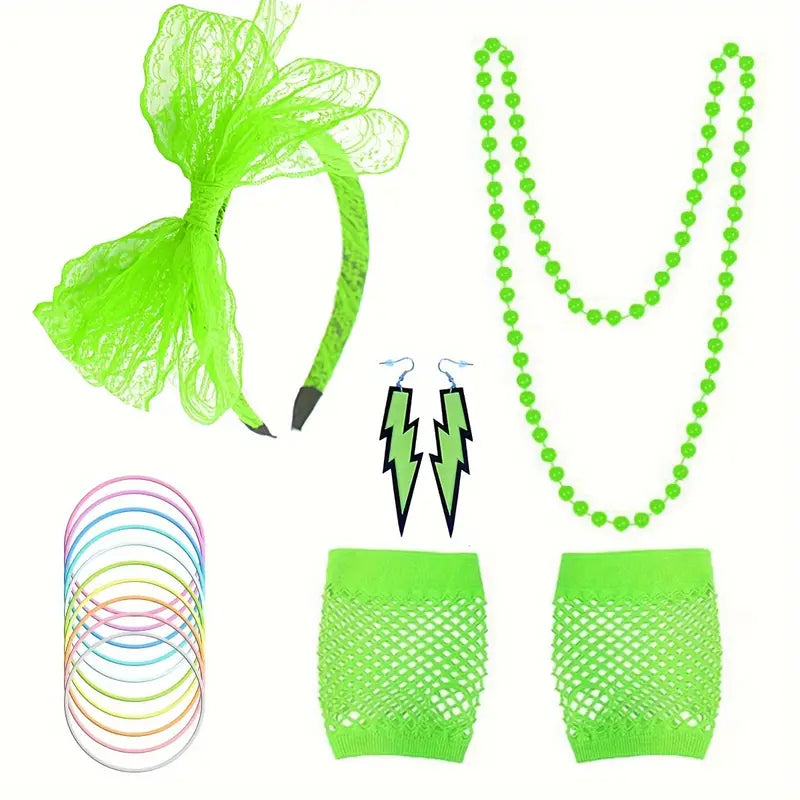80's Retro Girl Instant Kit Lime Green