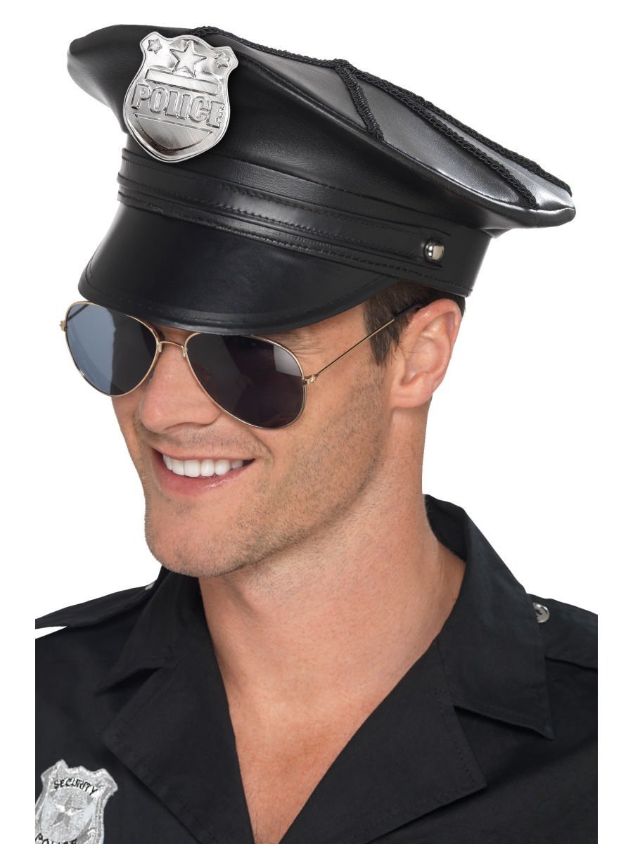 Police Leather Look Cap