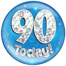90 Today Holographic Blue Badge Jumbo