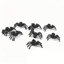 Mini Plastic Black Spider 20pkt