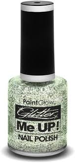 Paint Glow Glitter Silver Nail Polish