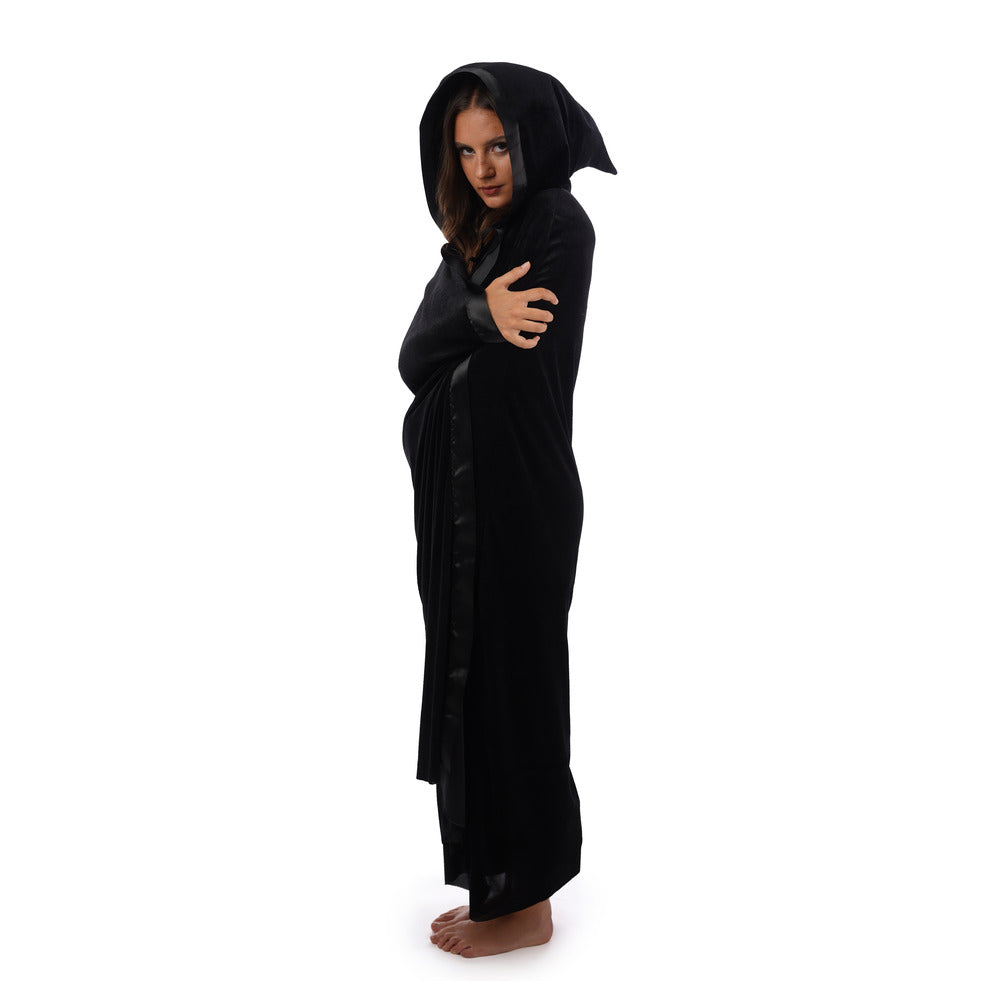 Adult Deluxe Hooded Cape Black