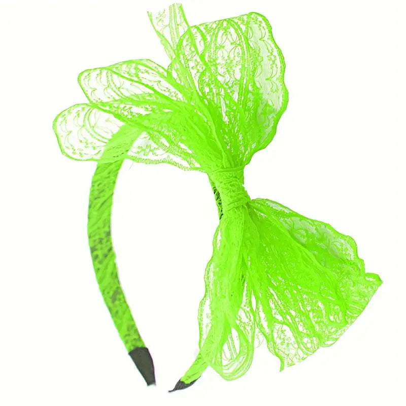 80's Lace Bow Headband