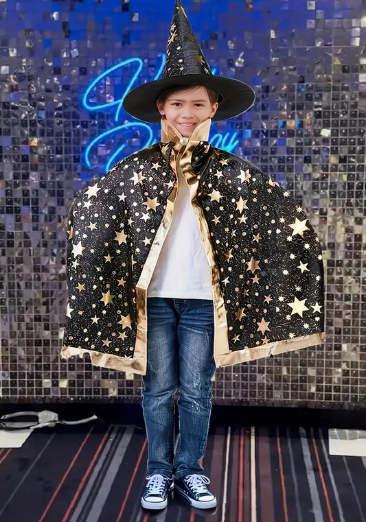 🌟New🌟 Witch/ Wizard Cape and Hat Black