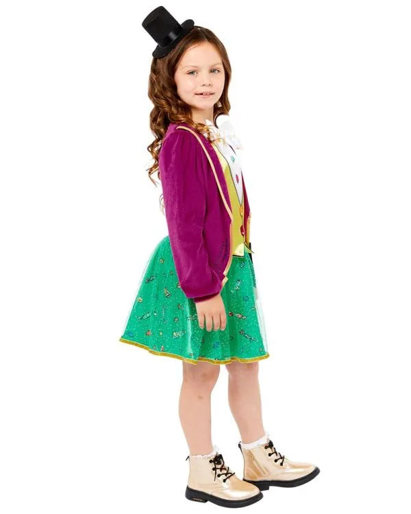 Official Roald Dhal Willy Wonka Girl Child Costume