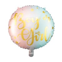 Gender Reveal Gold Script 18" Foil Balloon