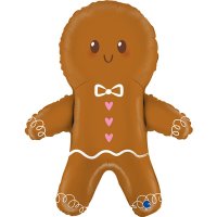 Cute Gingerbread Man Supershape Foil Balloon