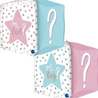 Gender Reveal Cube Supershape Balloon