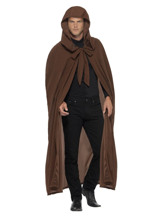 Deluxe Adult Hooded Cape Brown