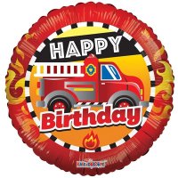 Fire Engine Birthday 18" Balloon