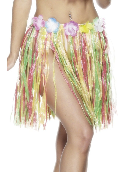 Hawaiian Skirt Multi Short Adult
