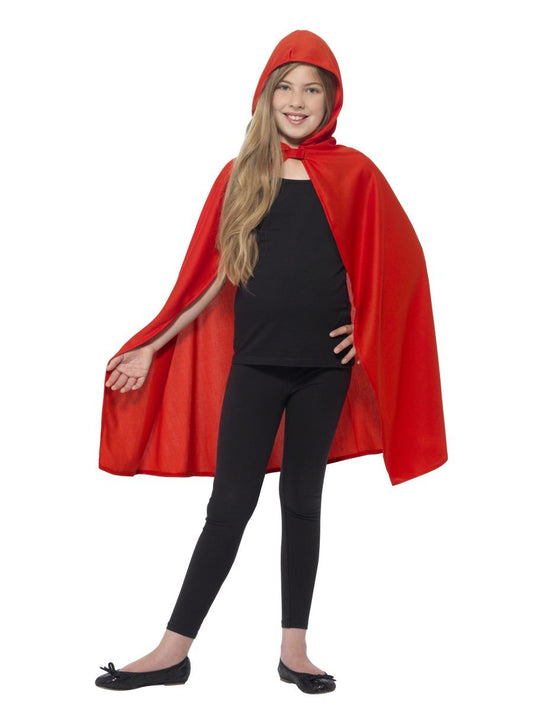 Child Hooded Cape Red