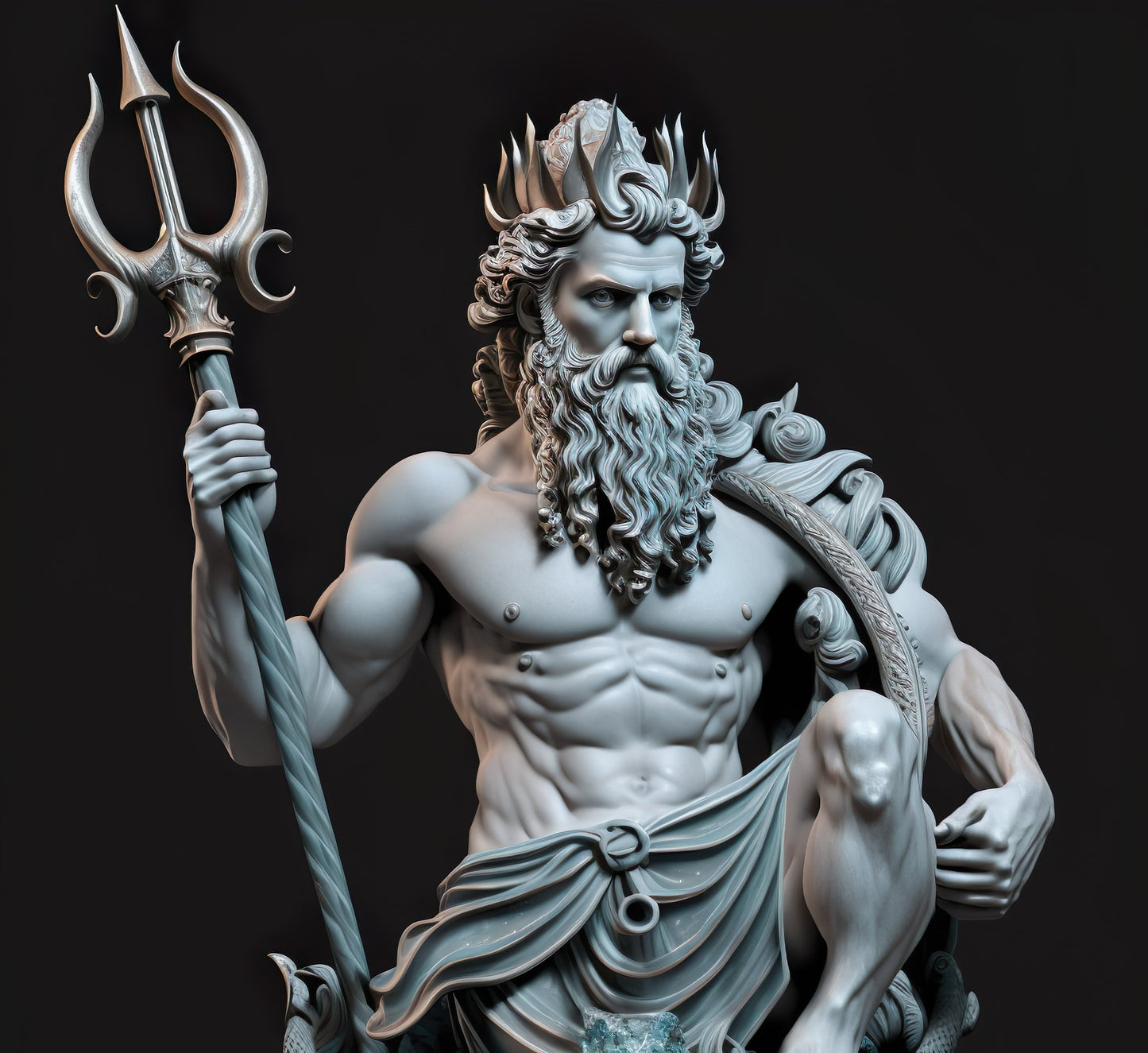 Deluxe God Wig, Beard and Eyebrows White