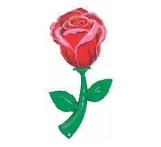 60" Giant Rose Supershape Foil Balloon